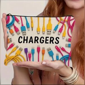 Brand New Multi-color Charger Printed Cable and USB Storage Bag